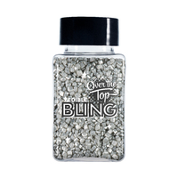 Over The Top Edible Bling Sanding Sugar - Pearl Silver 80g