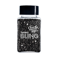 Over The Top Edible Bling Sanding Sugar - Black 80g