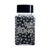 Over The Top Edible Bling Black Pearls 4mm - 70g