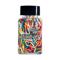 Over The Top Edible Bling Jimmies Sprinkles - Rainbow 60g
