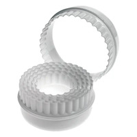 Mondo Cookie Cutter Round Double Sided Crinkle/Plain 6 Piece