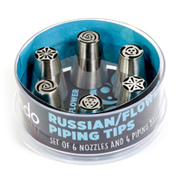 Mondo Russian / Flower Piping Tips 10Pce Set