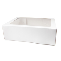 Mondo White Cake Box 6in Tall Rect 12 inch x 18 inch