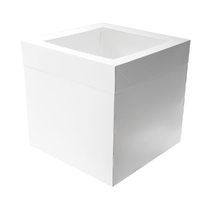 Mondo White Tall Square Cake Box (30x35x35cm)