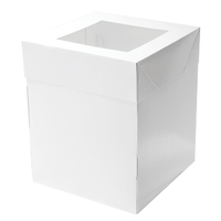 Mondo White Tall Square Cake Box Tall (25x20x20cm)