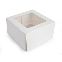 Square Mondo White 4-Cupcake Box (17x17x10cm)