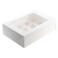 Mondo White 12 Cupcake Box (35x25x10cm)