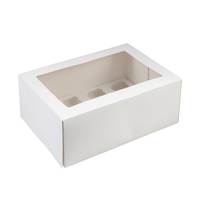 Mondo White Mini 12 Cupcake Box (25.4x17.8x10cm)