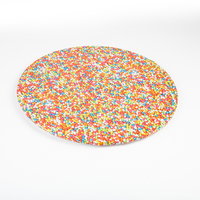 Mondo Cake Board Round Sprinkles 8in/20c