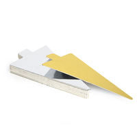 Mondo Compressed Double-Sided Gold/Silver Cake Slip Triangle 135x75mm- 25pk