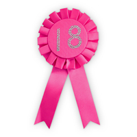 18th Diamante Rosette - Pink