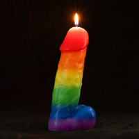 Rainbow Willy Candle - 17.7Cm Long