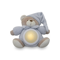 Blue Musical Bear With Night Light 20Cm