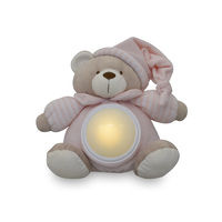Pink Musical Bear With Night Light 20Cm