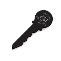 21st Birthday Black Key Keepsake (36x12cm)