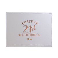 21st Birthday White & Rose Gold Guest Book (23x18cm)