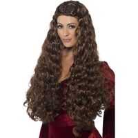 Brown Medieval Princess Wig