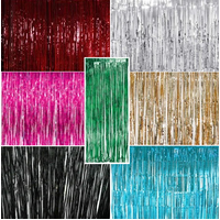 Asstd. Colours Foil Tinsel Door Curtain (1x2m)