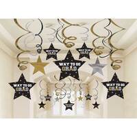 Grad Swirls Decorations Mega Pack - Pk 30