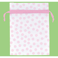 Pink Dot Small Organza Bags - Pk 12