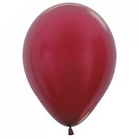 5" (12cm) Metallic Burgundy Latex Balloons - Pk 100