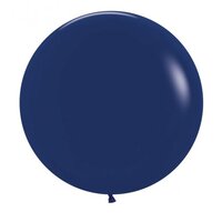 60cm Fashion Navy Blue Latex Balloons - Pk 3