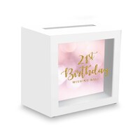 Gold Glitter 21st Birthday Wishing Well