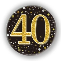 BADGE 75MM FIZZ #40 BLK/GOLDP1
