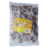 Bulk Flat Purple Lollipops (1kg)