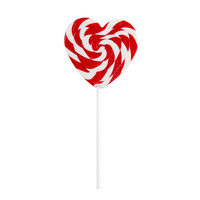 Mega Heart Red Swirl Lollipop (85g)