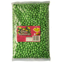 Choc Buttons Green 1kg