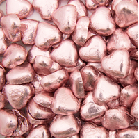 Bulk Rose Gold Chocolate Hearts (1kg)
