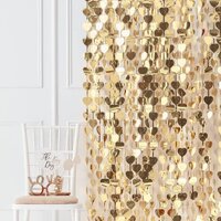 Gold Heart Curtain Backdrop (1x2.5m)