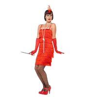 Short Red Flapper Costume - L