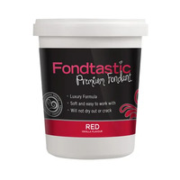 Fondtastic Vanilla Flavoured Fondant Red 2lb/908g - GST FREE