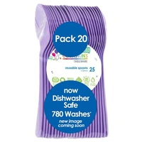 Lavender Plastic Spoons – Pack 25
