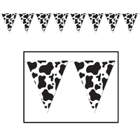Cow Print Pennant Banner (3.66m)