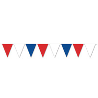 Red, White & Blue Pennant Banner (3.66m)