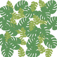 Tropical Palm Leaf Deluxe Sparkle Confetti