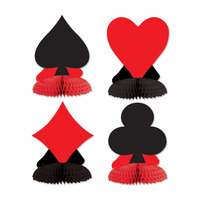 Card Suit Mini Centrepieces - Pk 4