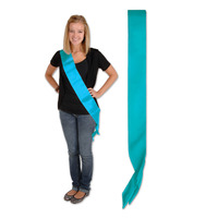 Teal Satin Sash
