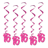 16 Pink Whirls - Pk 5