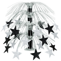 Black & Silver Star Cascade Centrepiece