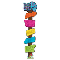 Alice In Wonderland Directional Post Cutout (1.68m)