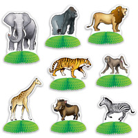 Jungle Safari Animal Mini Centerpieces - Pk 8