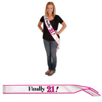 Finally 21! Satin Sash**
