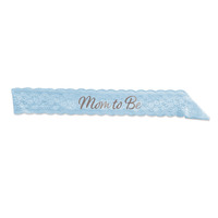Mom To Be Blue Lace Sash