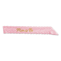 Mom To Be Pink Lace Sash