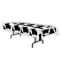 Cow Print Rectangle Plastic Tablecover