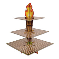 Tiki Torch Cupcake Stand (29x39cm)